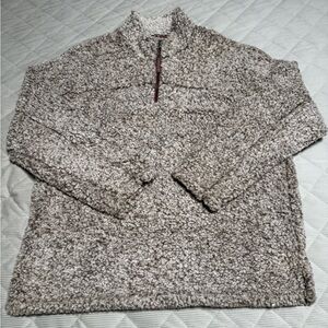 True Grit Cream and Brown Sherpa Jacket Excellent Condition Men’s XL